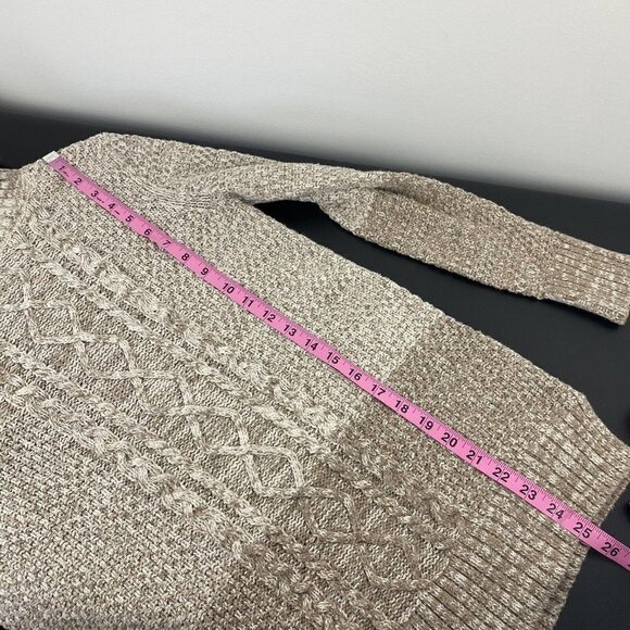 Banana Republic Factory Women's Turtleneck Sweater Size XS Oatmeal Tan Knit - Picture 6 of 7